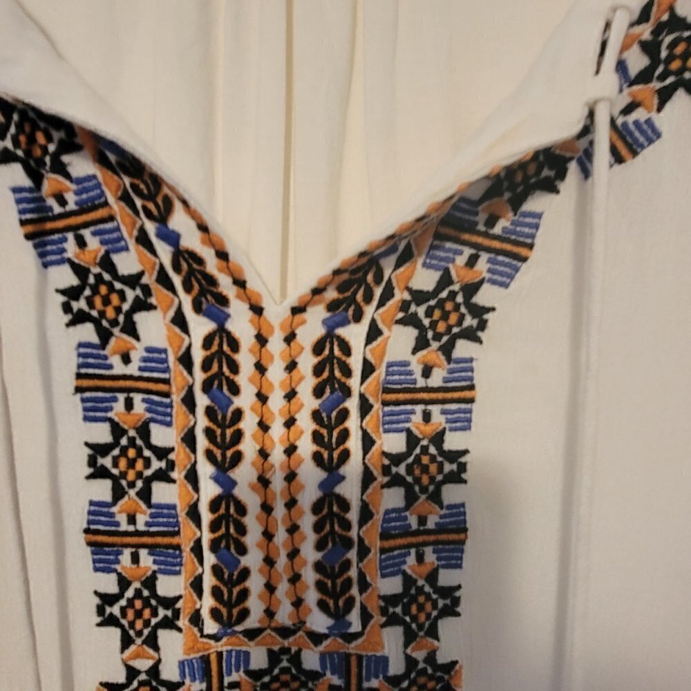 Soft Surroundings white gauze flowy tunic blouse - size XL - Picture 6 of 8